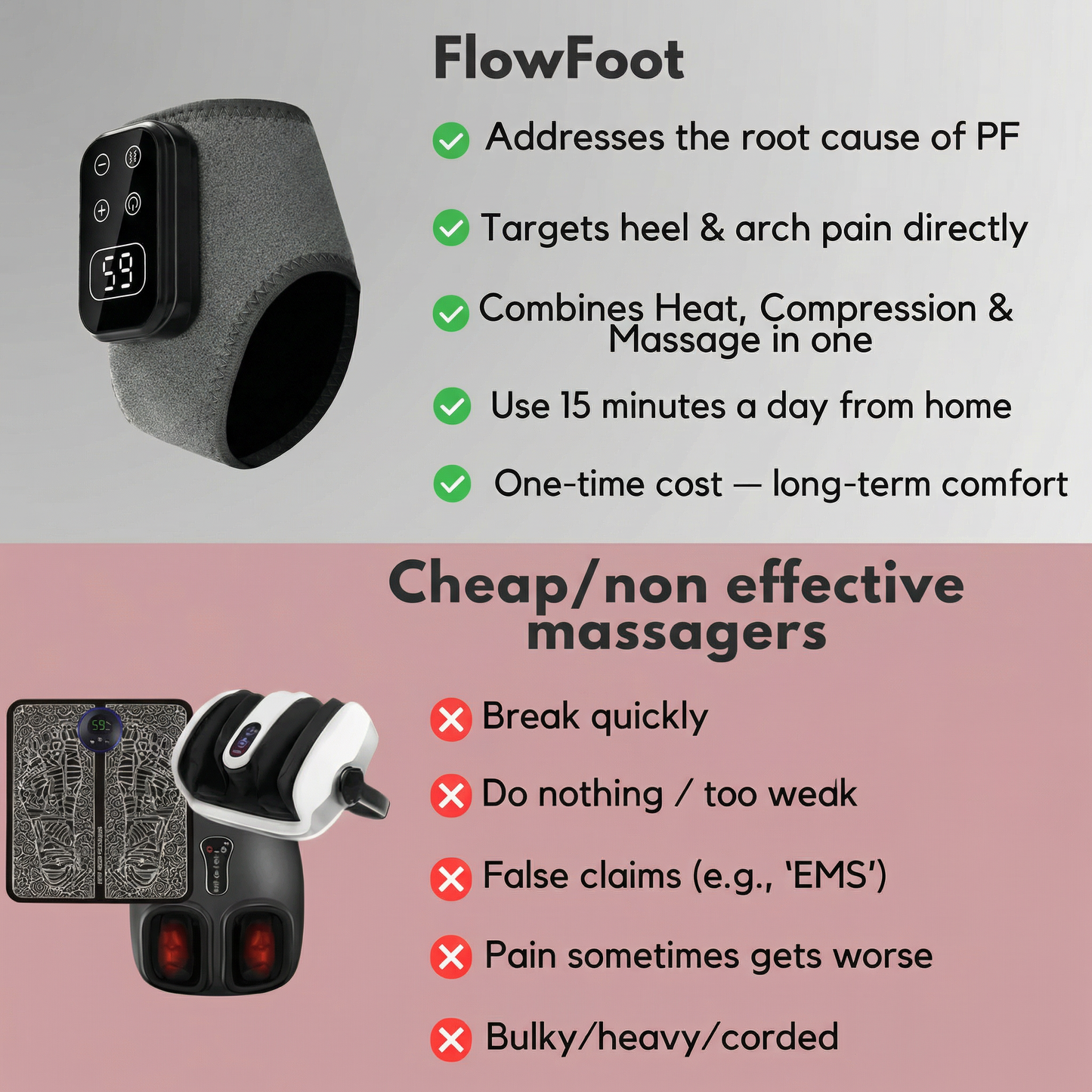 FlowFoot Triple Action Recovery Device